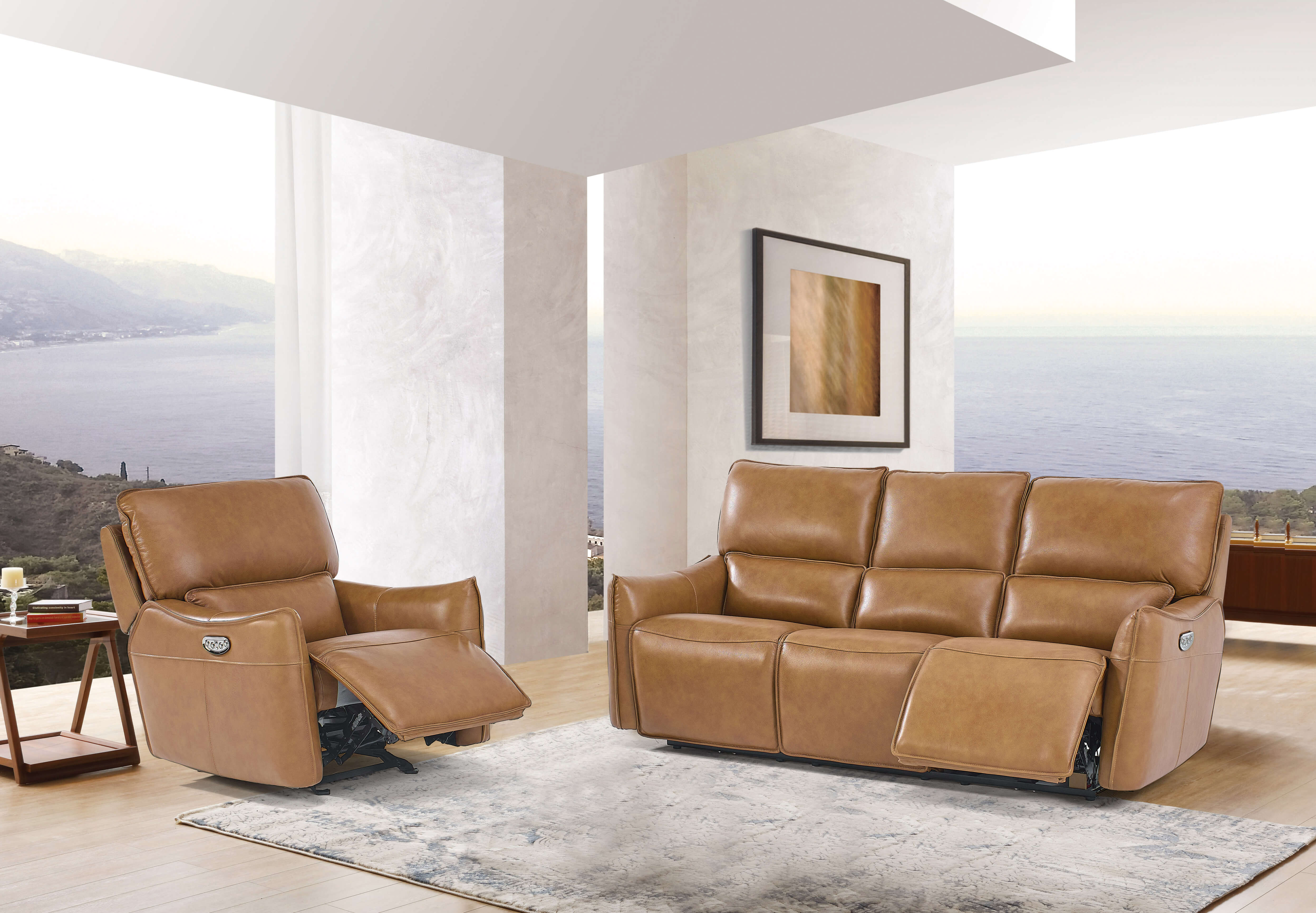 Jamie Electric Recliner Leather Sofa COMFY