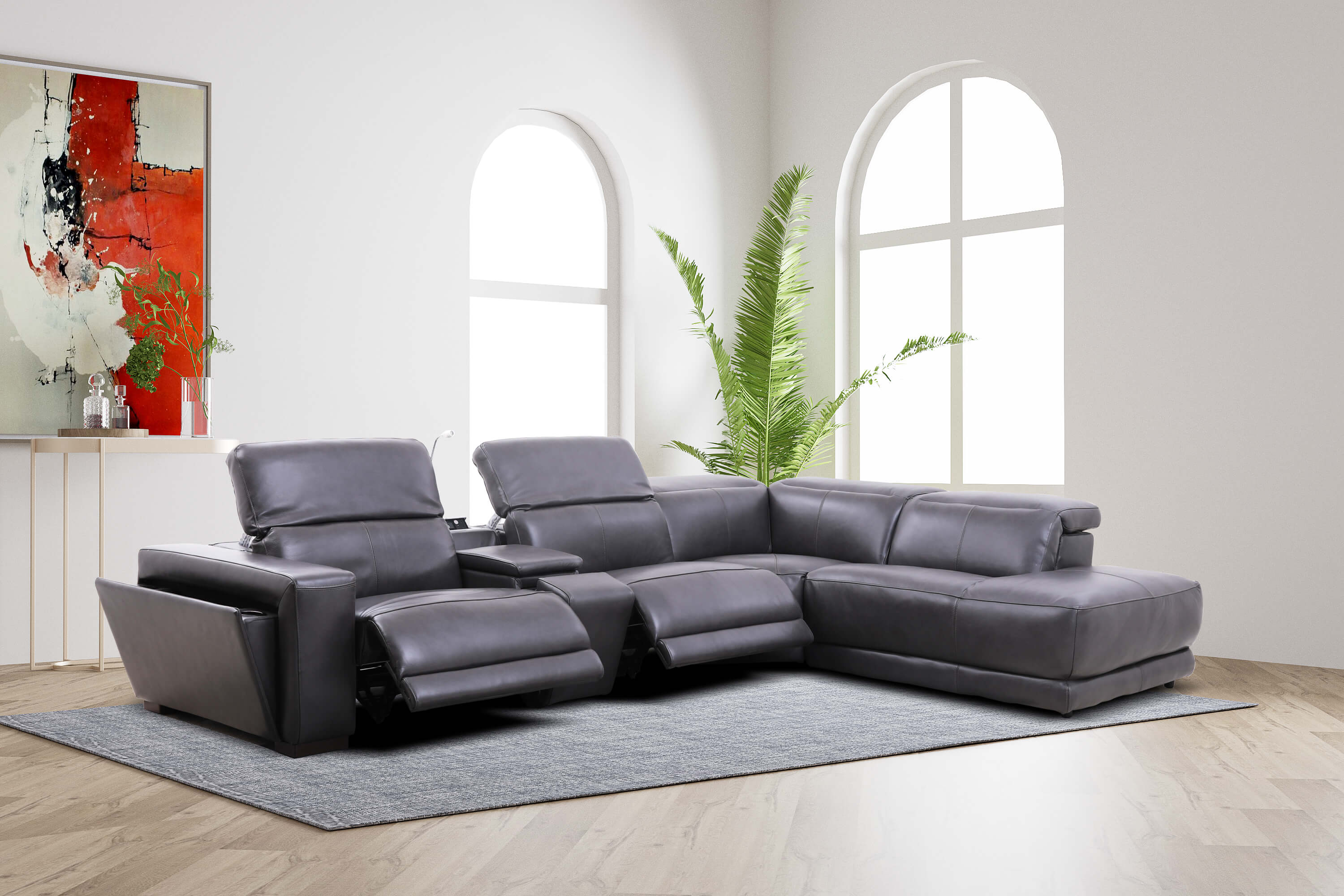 electric leather recliners with cup holders