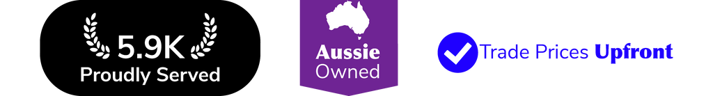 proudly served 5.5k organisations, Australian owned, trade pricing upfront