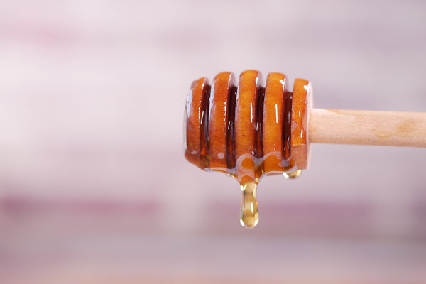 honey dripping off honey dipper