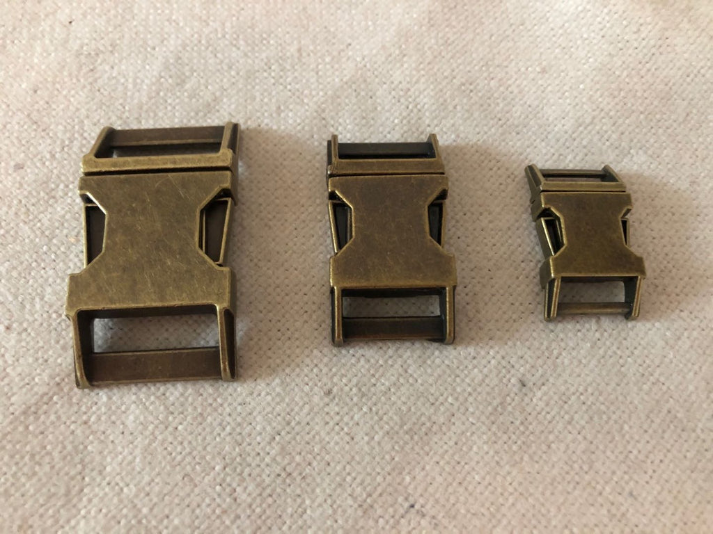 Metal Side Release Buckle - Antique Brass