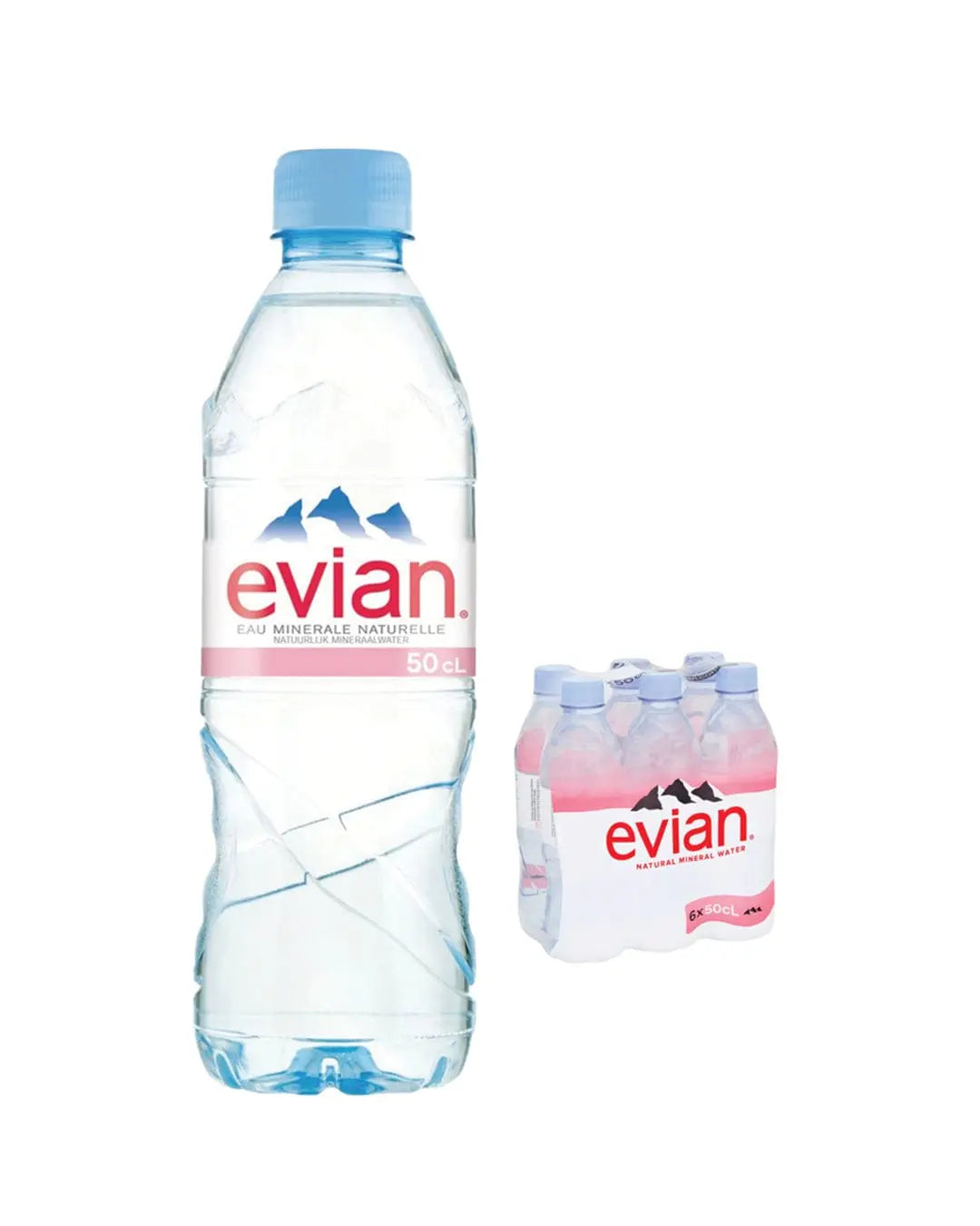 Evian Natural Bottled Mineral Still Water Multipack 6x1.5L - Tesco Groceries