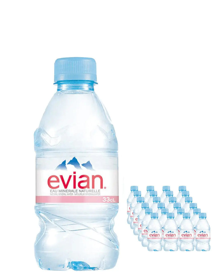 Evian 330mL Still Glass Water Bottle