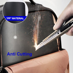 BOPAI Men Leather Backpack Bags Anti Theft laptop backpack USB Charge Backpack