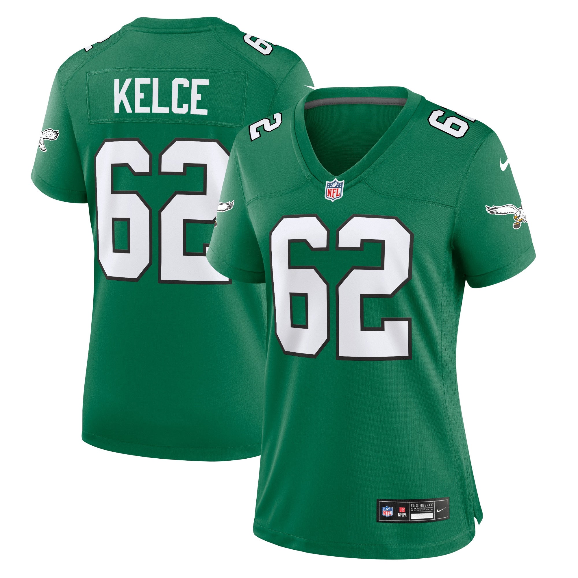 Women’s Philadelphia Eagles Jason Kelce Nike Kelly Green Player Jersey ...