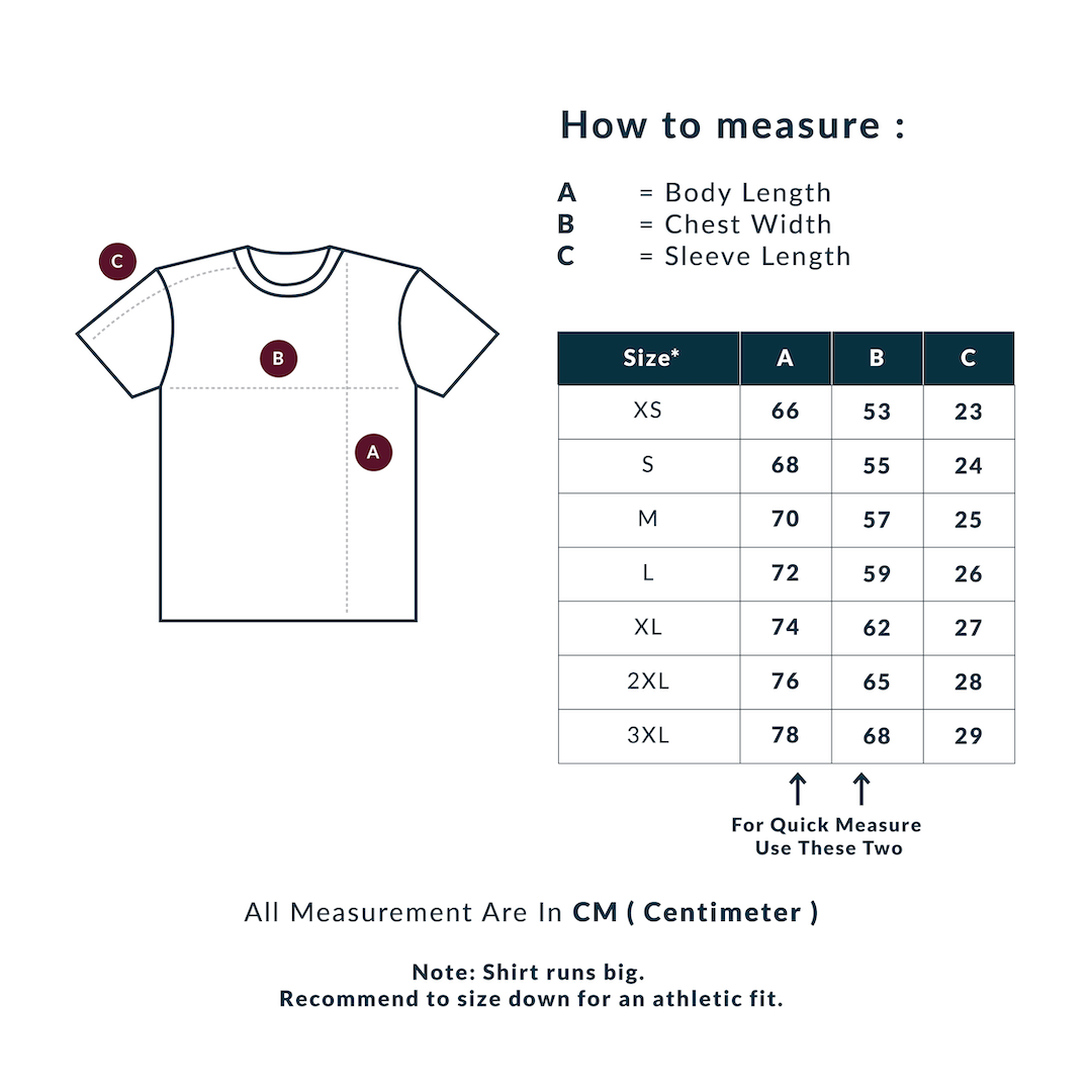 Size Guide – MAGANI NOSWEAT