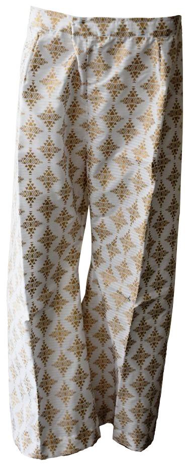 White and Gold Chic Trousers – TheLondonT