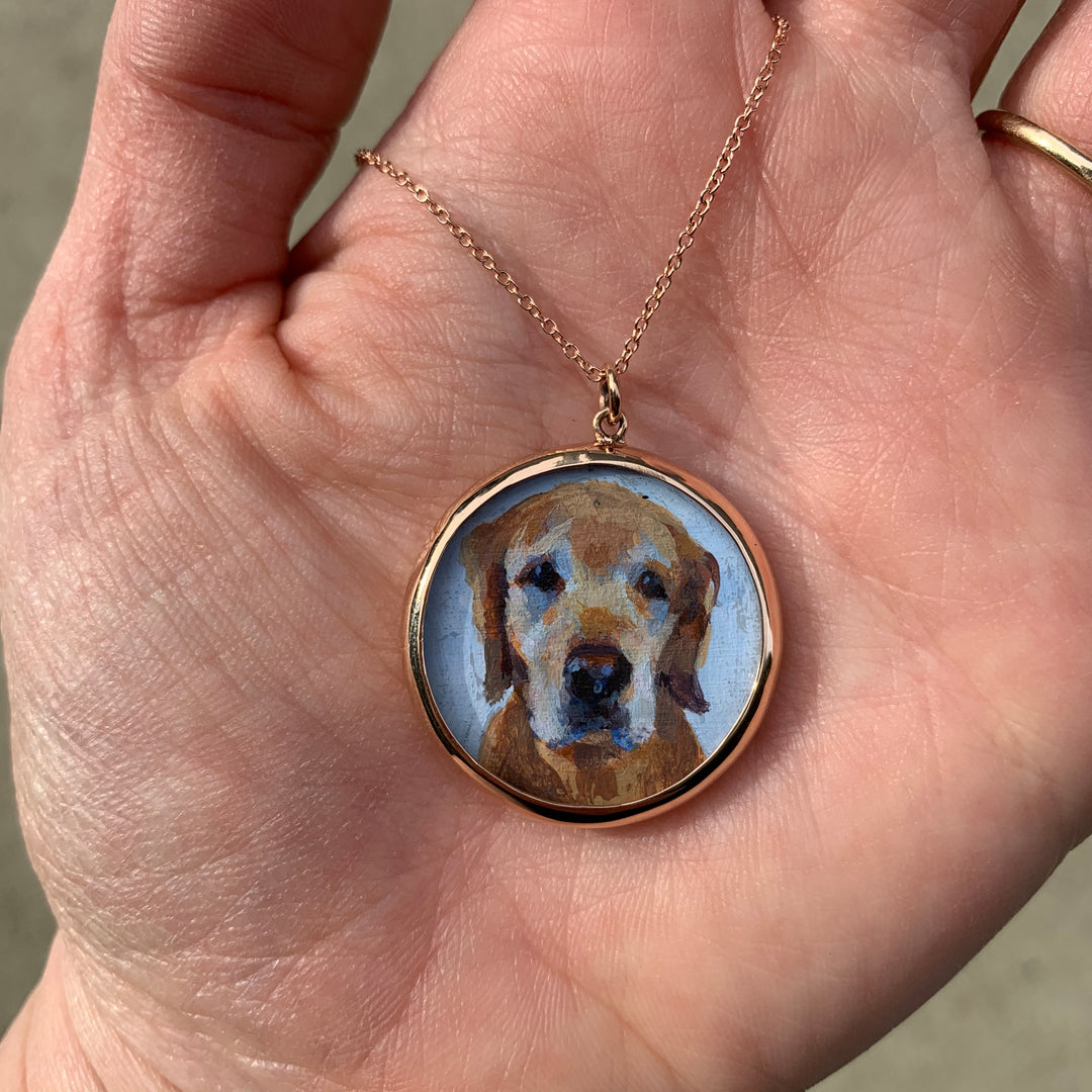 pet portrait necklace