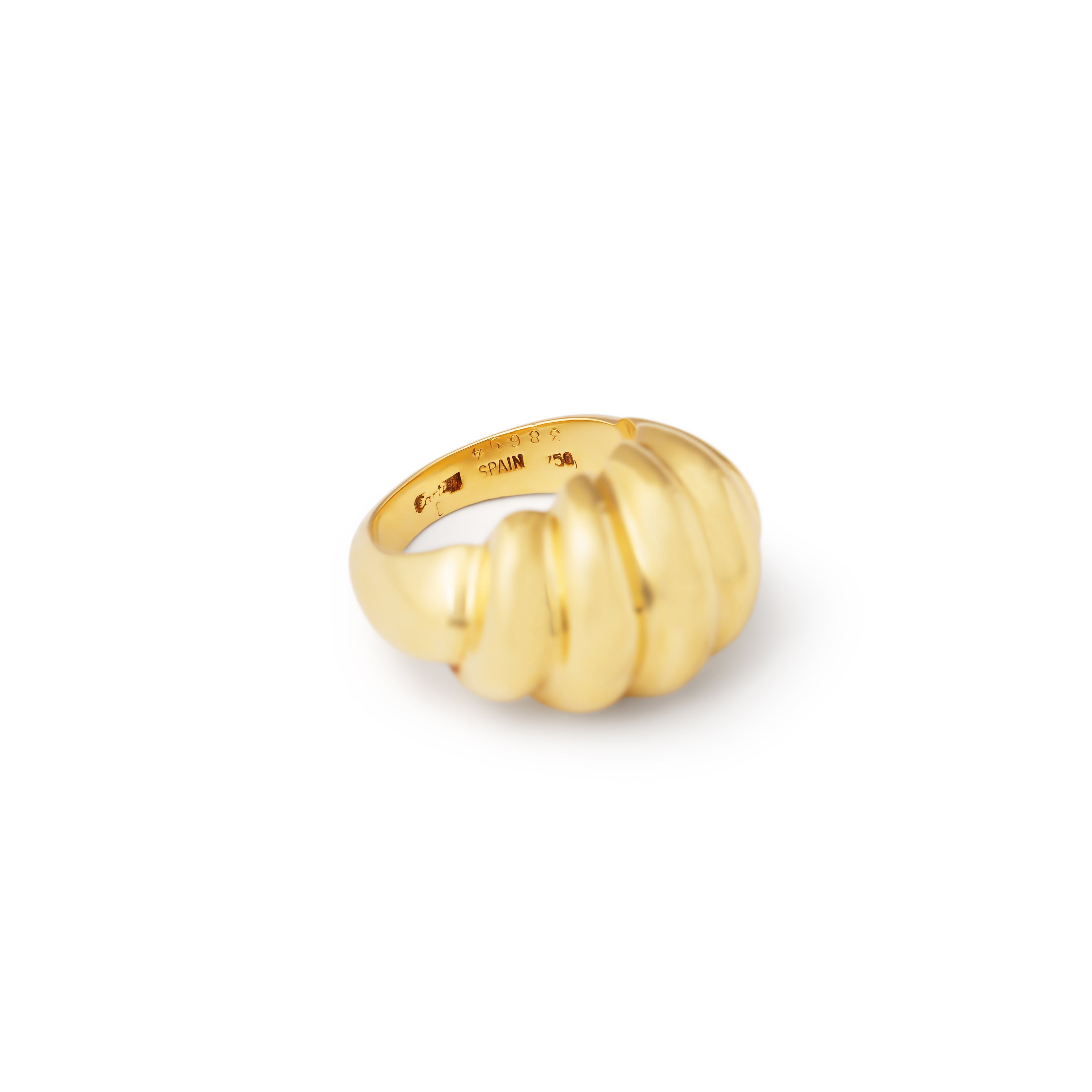 Cartier Fluted Dome 18k Gold Ring