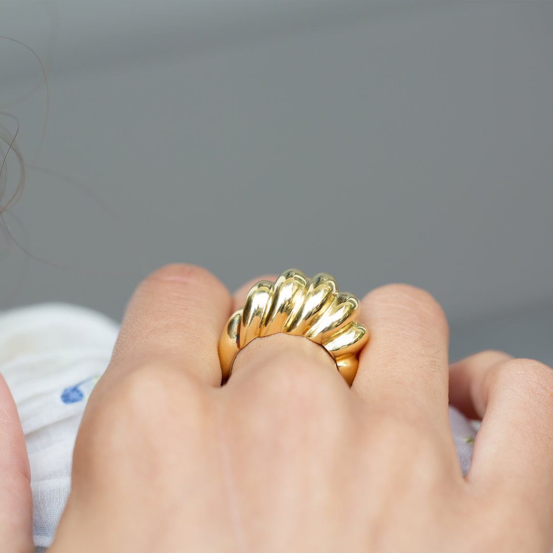 cartier 18k gold dome ring