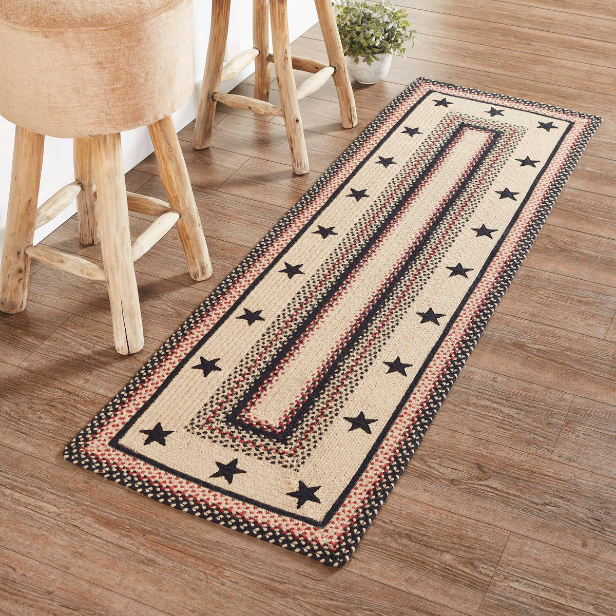 Ginger Spice Braided Oval Rug with Included Rug Pad