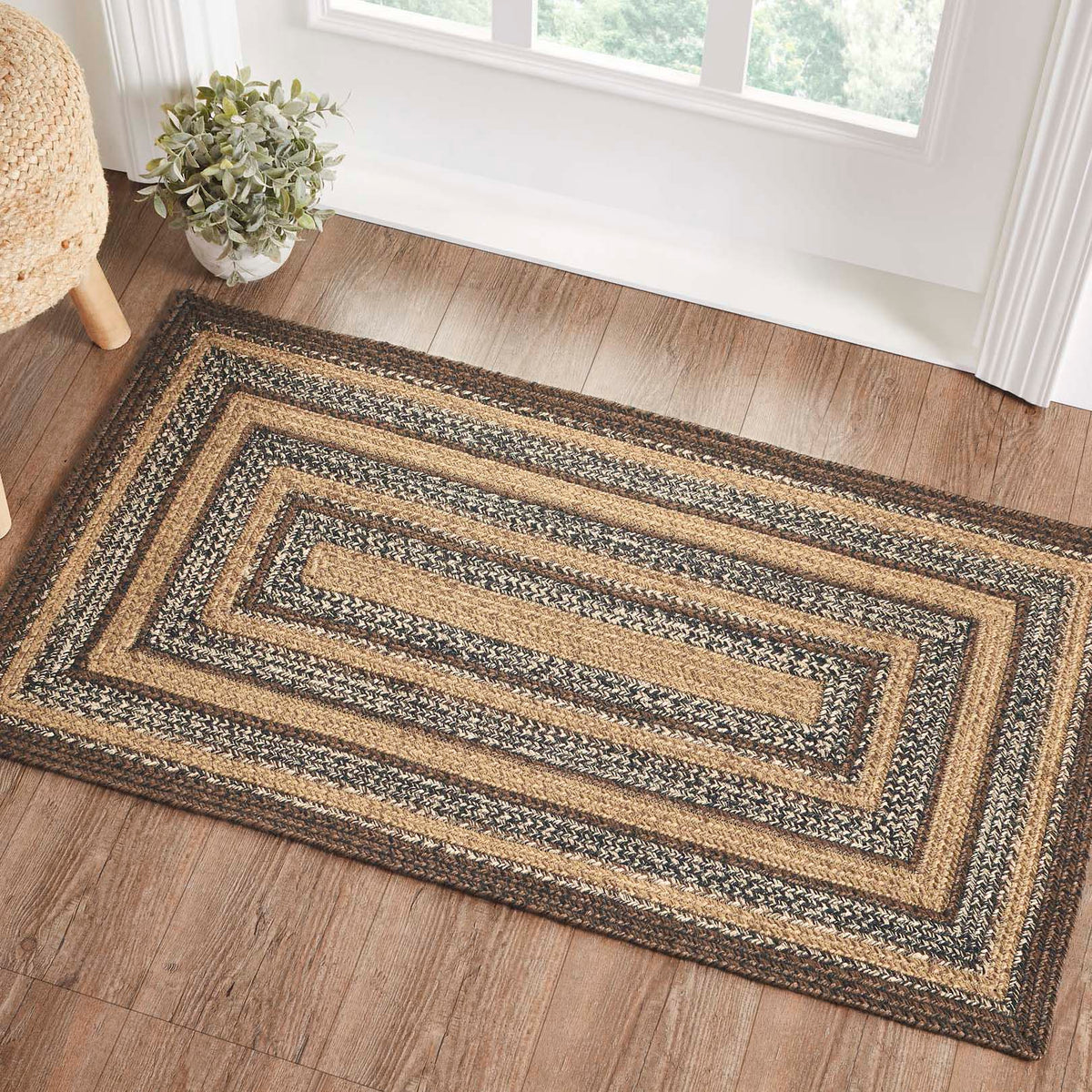 Ginger Spice Oval Braided Rug 27x48 - with Pad Default