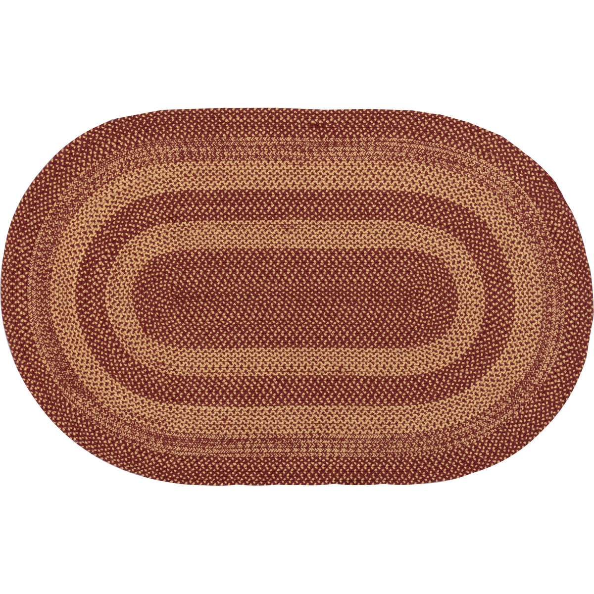 Black & Tan Jute Rug Oval w/ Pad 36x60