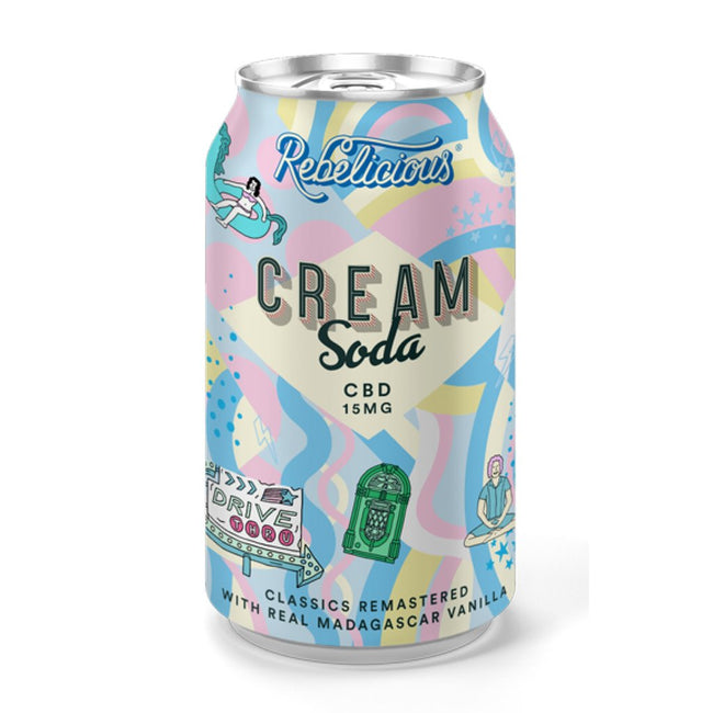 REBELICIOUS DRINKS CBD CREAM SODA 15MG - 330ML