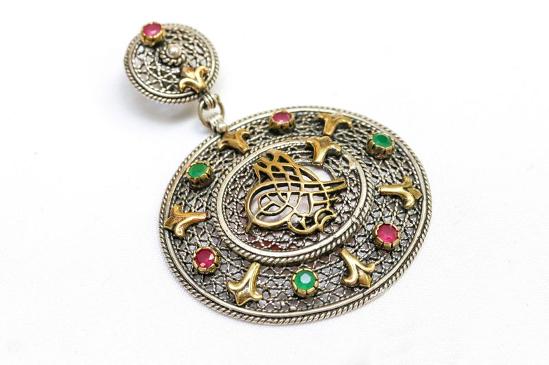 Turkish Hand Made Ottoman Silver Pendant- Trendz & Traditionz Boutique