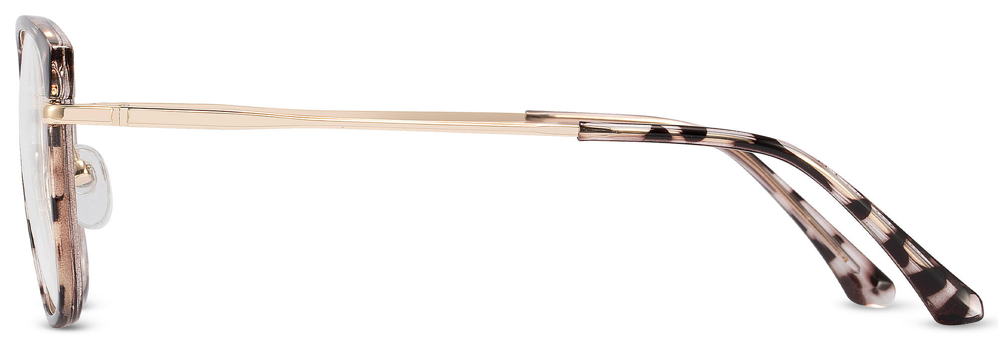 Dorothy Square Tortoise Eyeglasses from ANRRI, side view