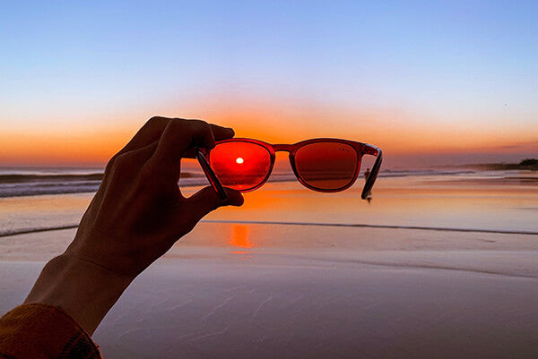 Sunrise in the glasses