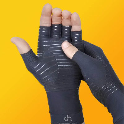 Copper Compression Gloves - Copper-Infused Semi Compression Full