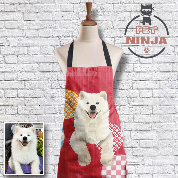 おしゃれな絵描くオリジナルエプロン 凄く実用なキッチンツール Pet Ninja Gift