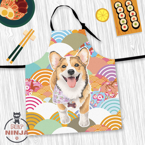 おしゃれな絵描くオリジナルエプロン 凄く実用なキッチンツール Pet Ninja Gift