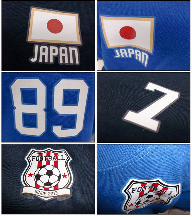 背番号 名入れ サッカーユニフォームtシャツ 日本 Japan アダルト 綿100 サポーターグッズ ナショナルチーム Soccer フ Pet Ninja Gifts