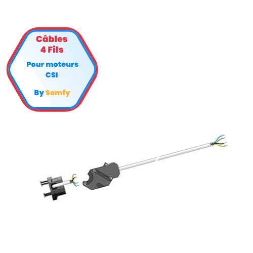 9021016 Somfy Somfy rallonge de câble 2,4m moteur wirefree - Expert  domotique