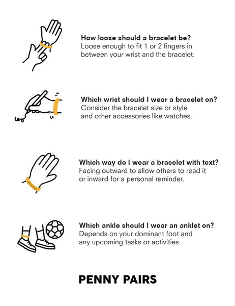 an infographic describing how to wear bracelets
