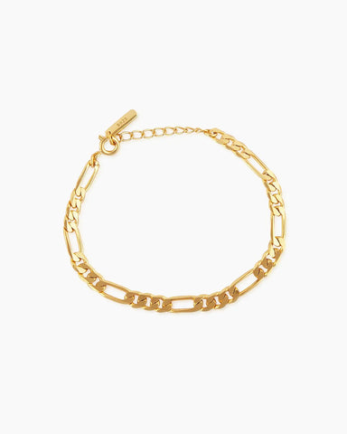 gold figaro chain bracelet