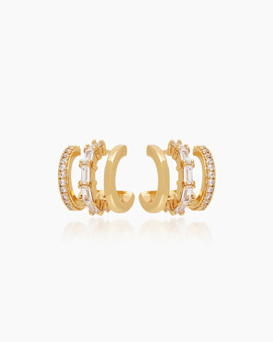 gold illusion earrings