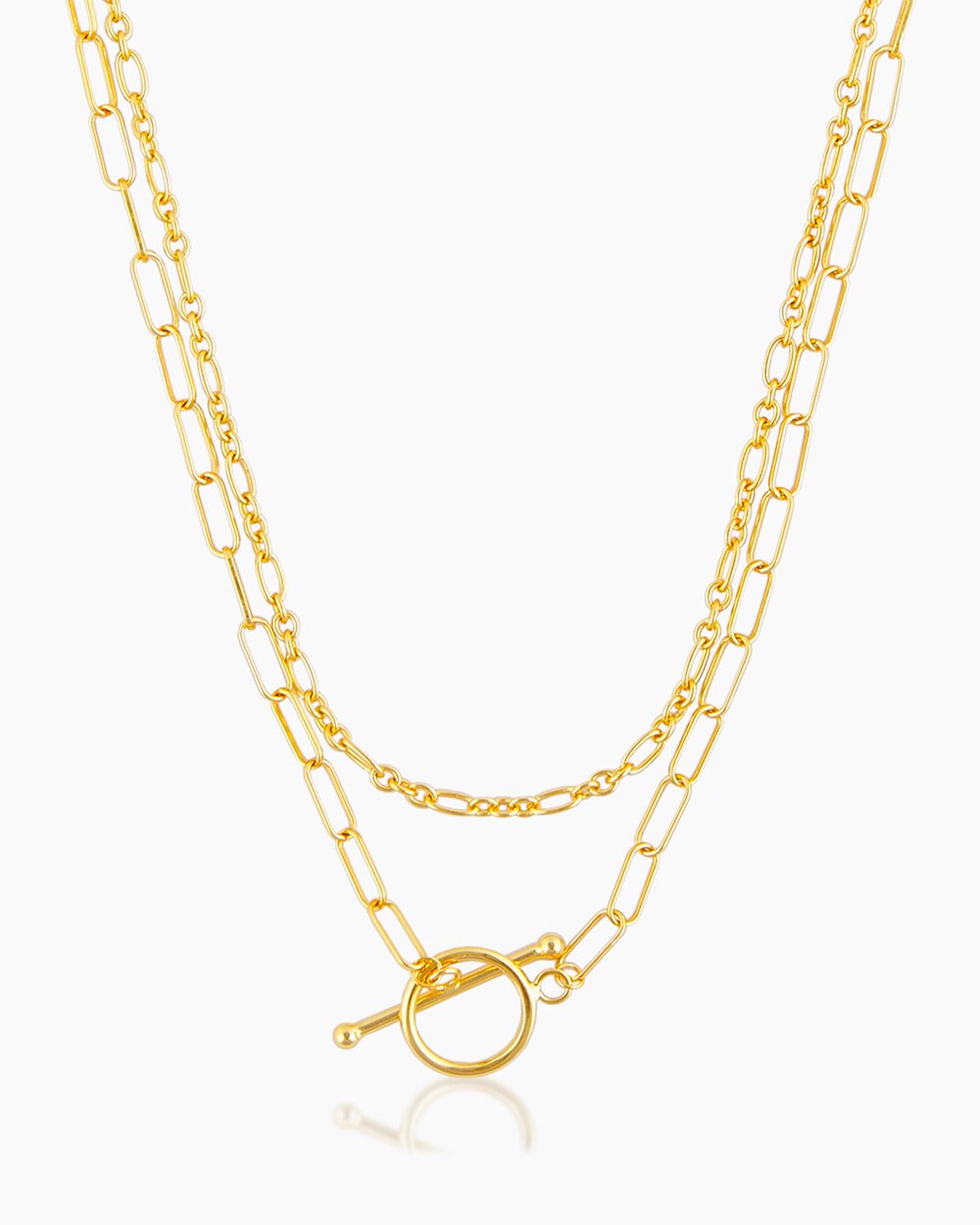 CANBERA CHAIN LOCK NECKLACE 18K GOLD PLATED – Ohparislookbook