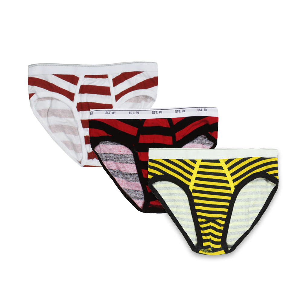 CHILDREN PLACE All Over Stripes Red And Yellow Boys Cotton Underwear ...