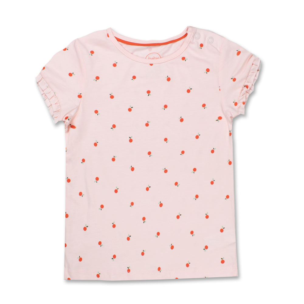 pink and orange graphic tee