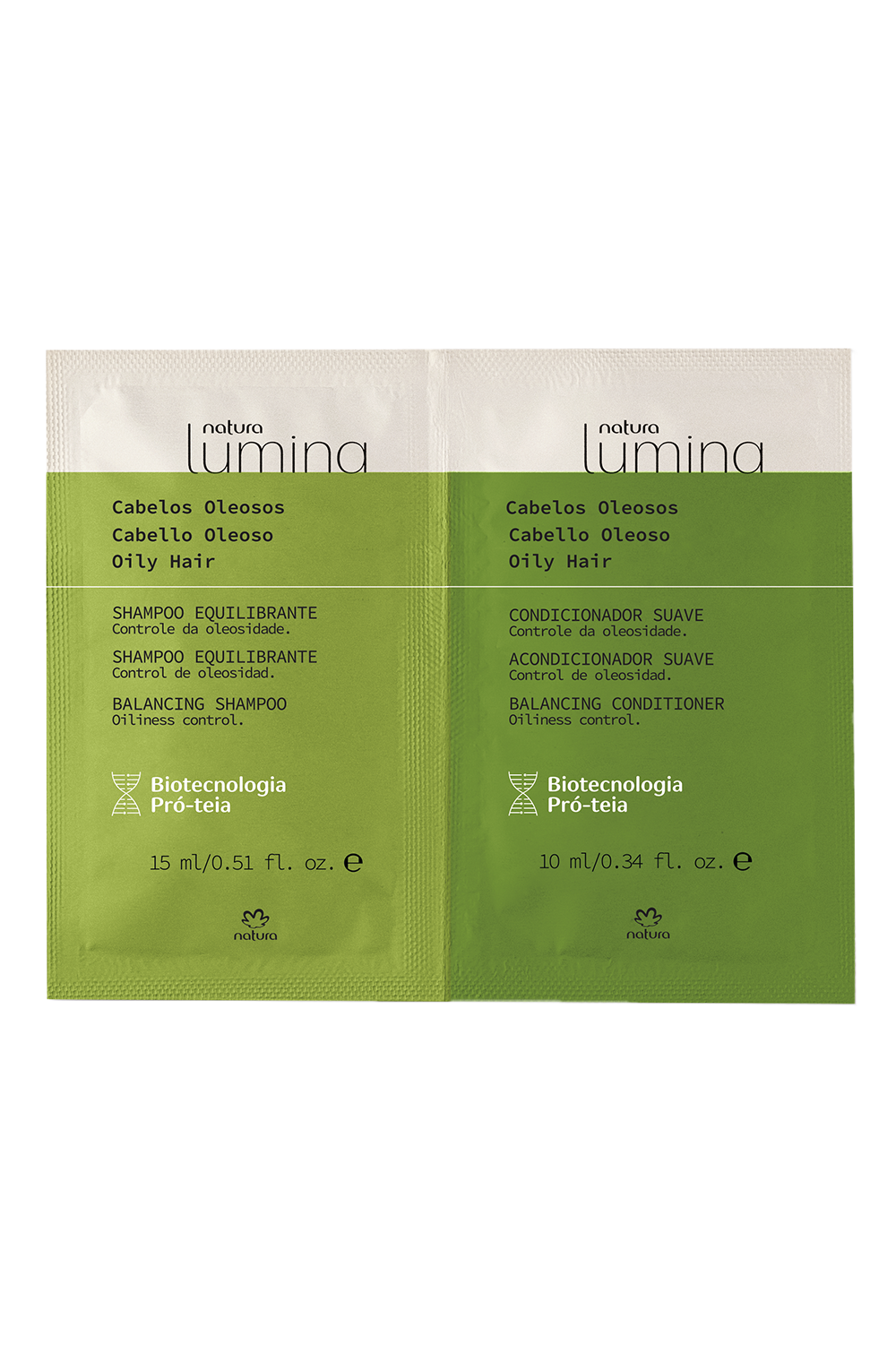 Lumina Shampoo and Conditioner for Oily Hair Sample - Natura