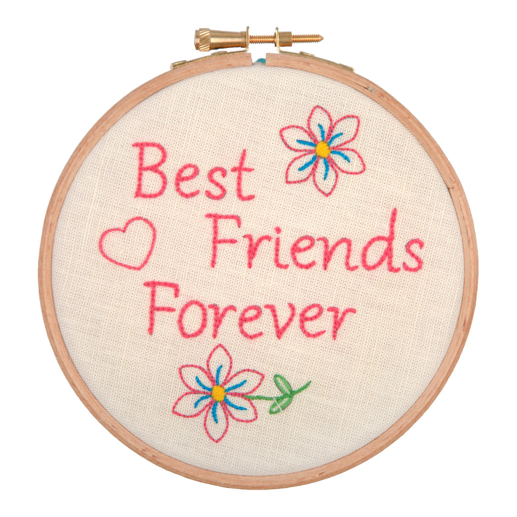 Best Friends Forever Embroidery Hoop Kit by Anchor | Craft Vanity