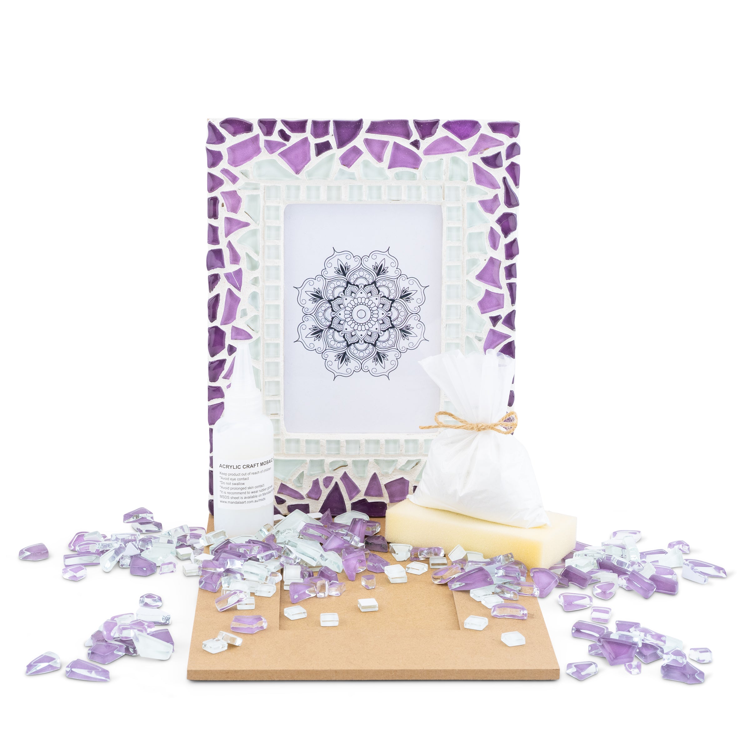 Mindful Moments Red Mosaic Leaf Craft Kit