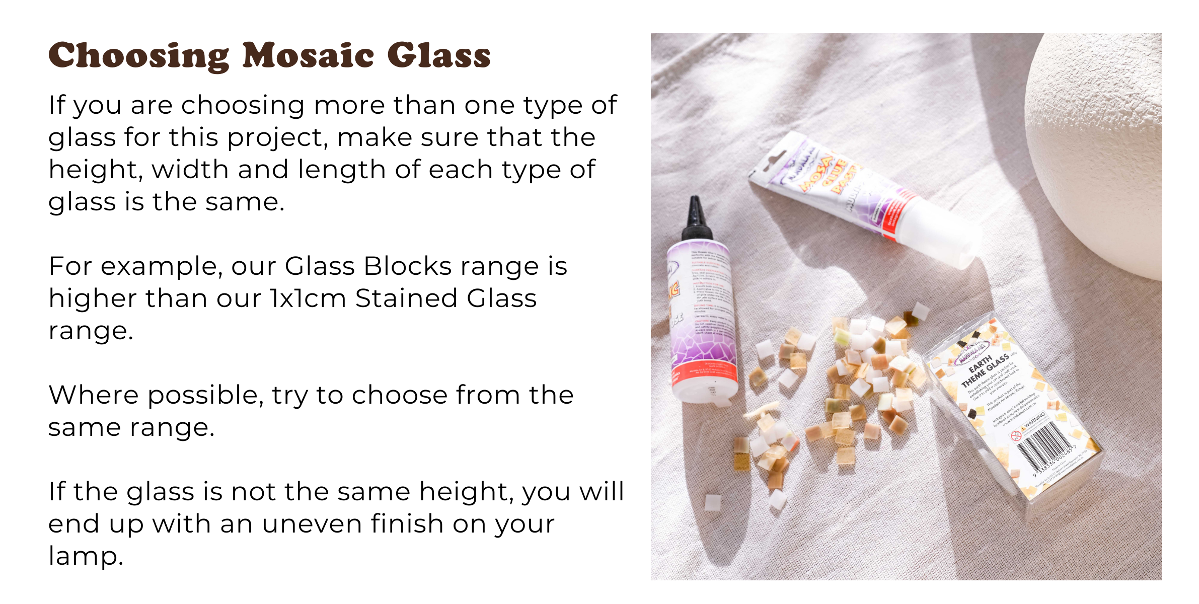 Choosing mosaic glass