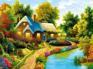 Beautiful House Surrounded by Trees – All Diamond Painting
