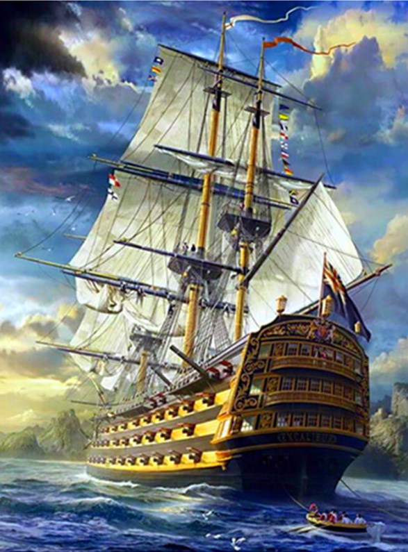 Fantasy Sailing Ship All Diamond Painting