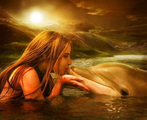 Image result for fantasy girl riding dolphin