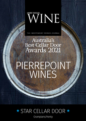 Gourmet Traveller Star cellar door in Australia's Best Cellar Door Awards 2021 Pierrepoint Wines