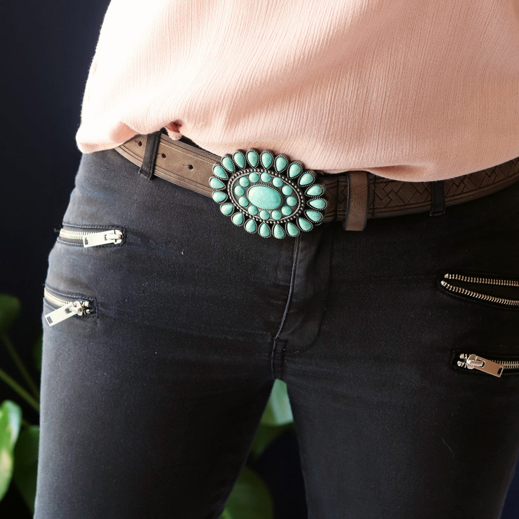 boho leather belt