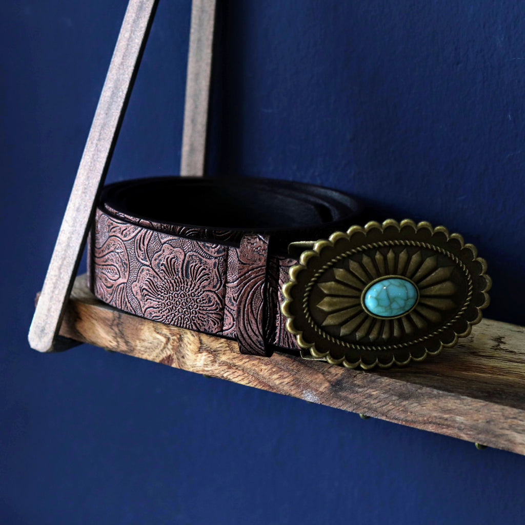 boho leather belt