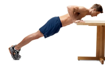 You can do your push ups with your standing desk Push-Ups