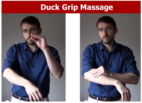 duck grip massage involve friction to relax your muscles