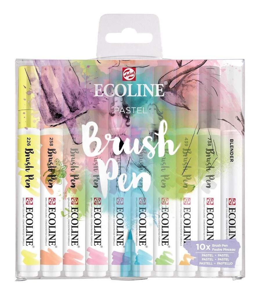 Royal Talens Ecoline Brush Pens 10 er Set pastell - Nordic Sale