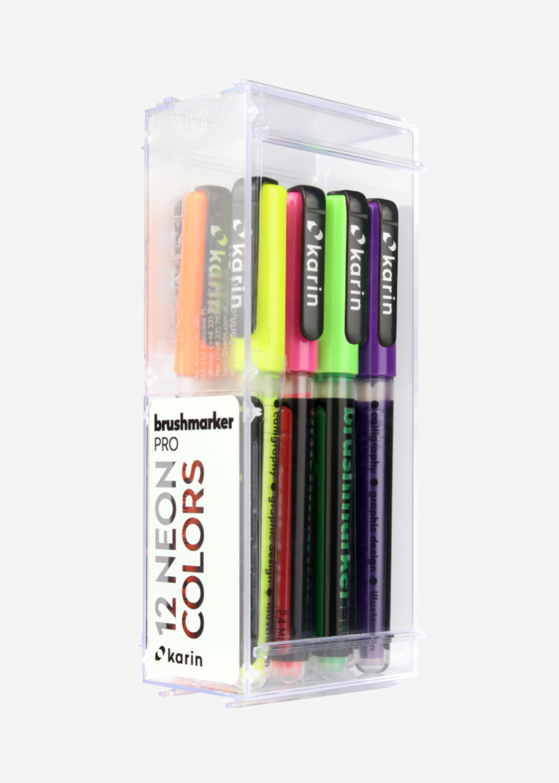 Karin Neon Colors 12 Brushmarker Pro Mit Neon Farben Nordic Sale