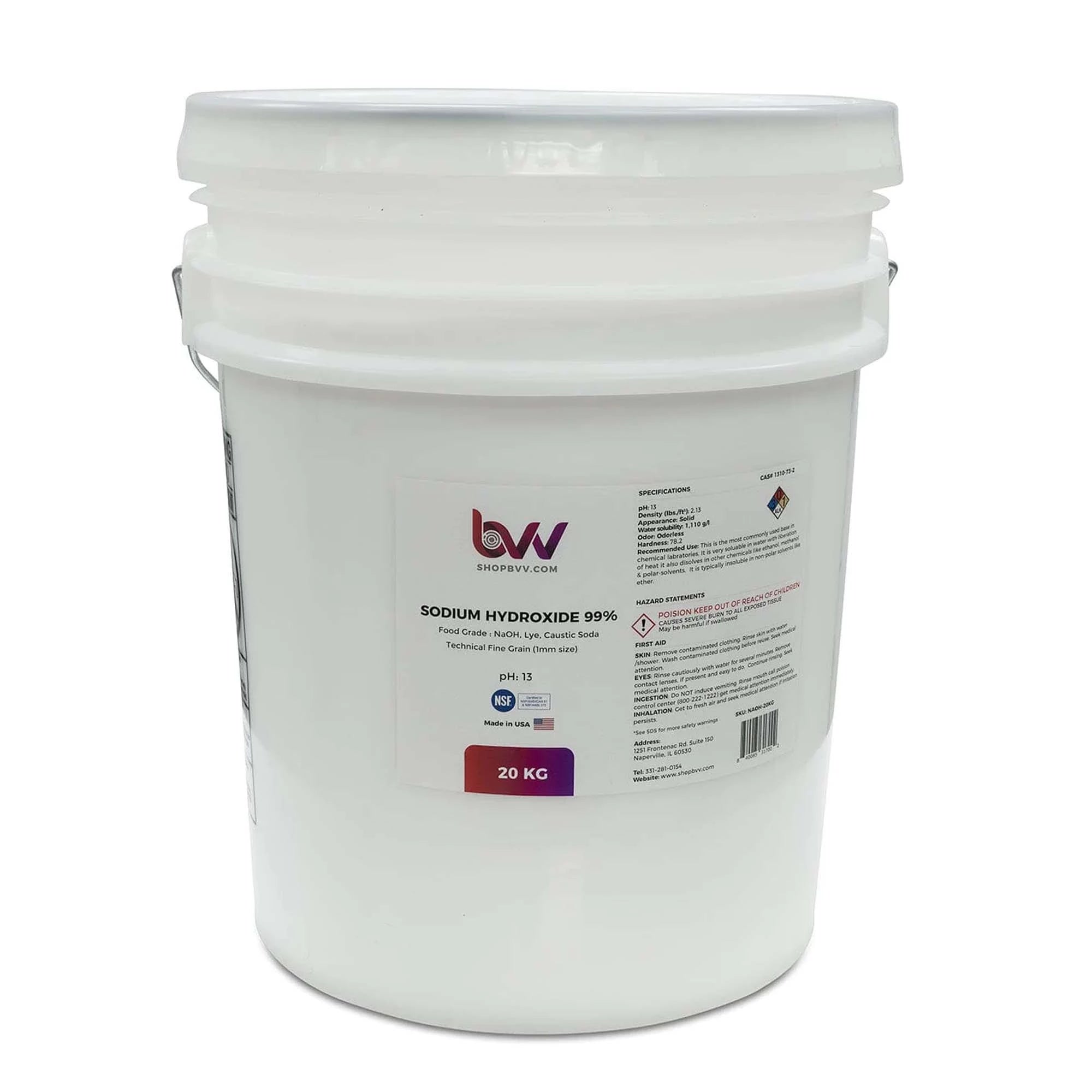 Sodium Hydroxide (Lye/Caustic Soda) - 10 Pounds - Must Choose UPS as Your  Shipping Method if Ordered