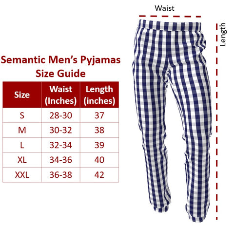 Semantic Men's Pyjamas Size Guide