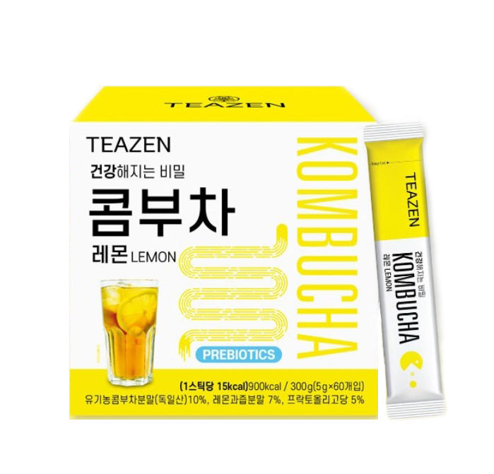 TEAZEN Kombucha Lemon 60T Powdered Drink Lactobacilli Probiotics Tea