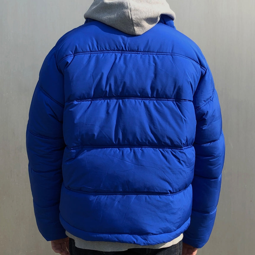 Blue Mens Short Puffers Winter Outerwear Outfits Kpop Style Coats – CALD